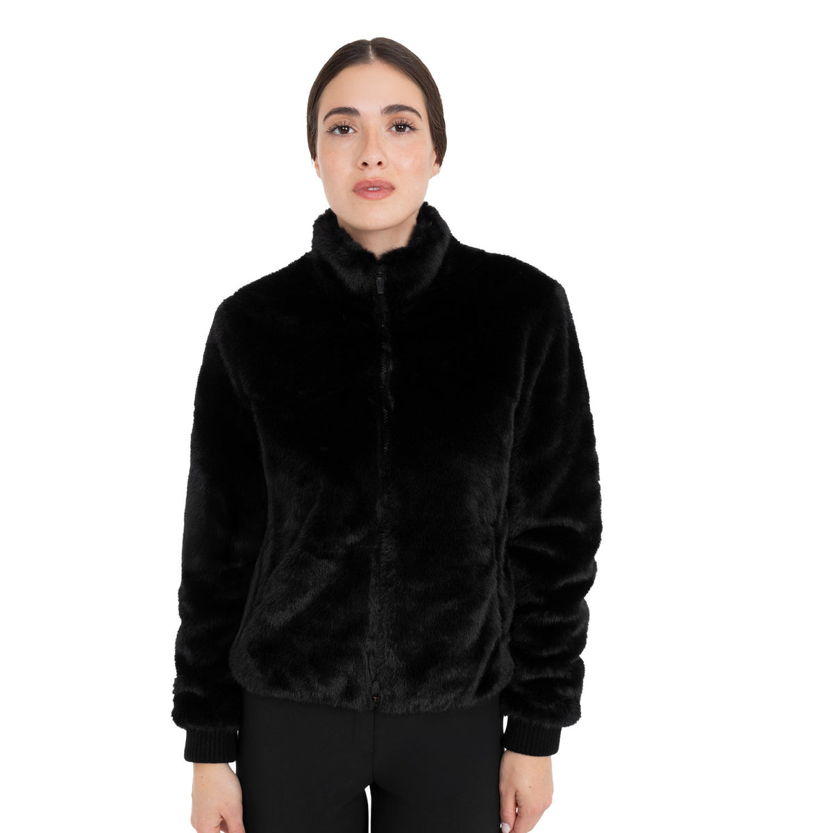 Equestro Women's outerwear in faux fur
