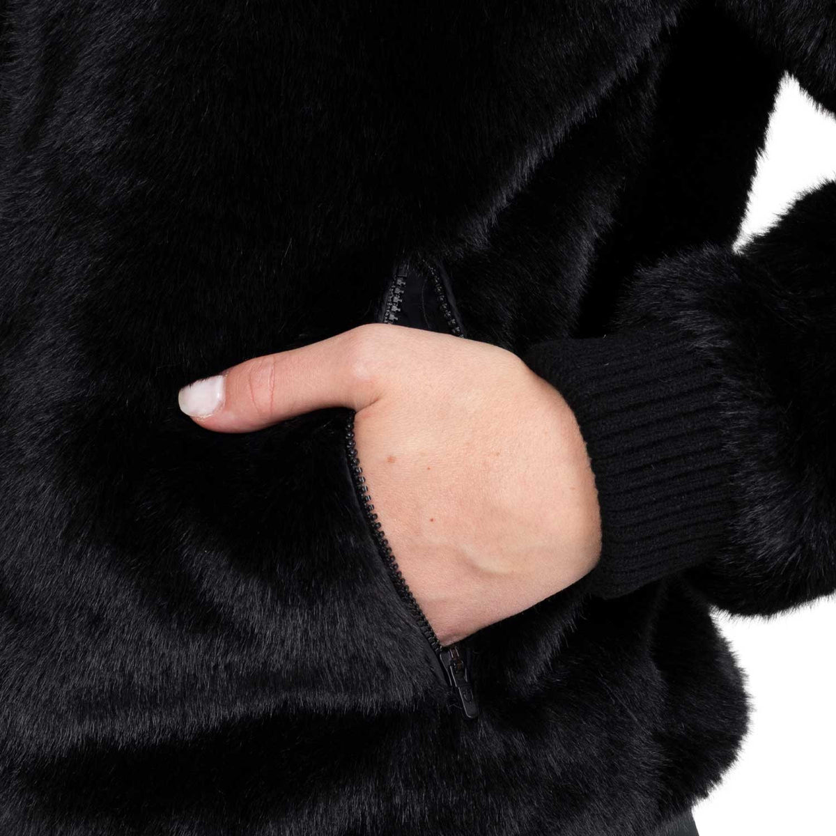 Equestro Women's outerwear in faux fur