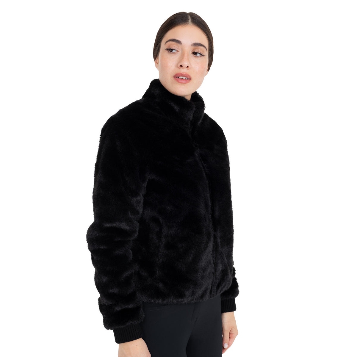 Equestro Women's outerwear in faux fur
