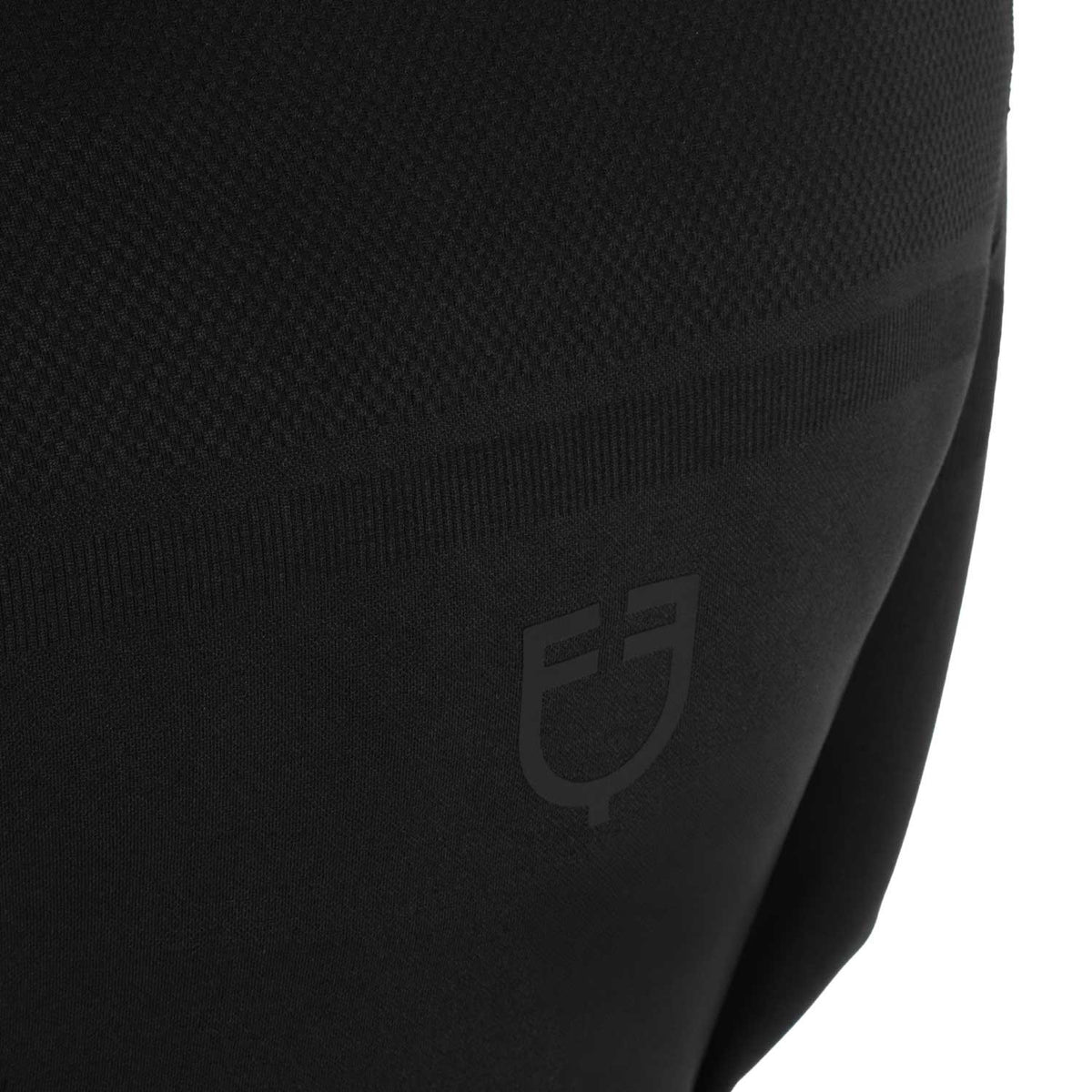 Equestro Women's training polo shirt in technical knit with zipper