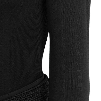 Equestro Women's training polo shirt in technical knit with zipper