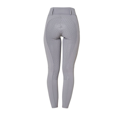 Equestro Women's high-waisted leggings with belt loops and rhinestones
