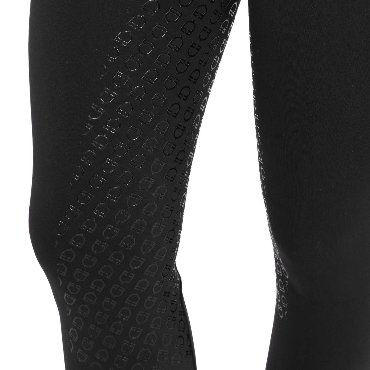 Equestro Women's high-waisted leggings with belt loops and rhinestones