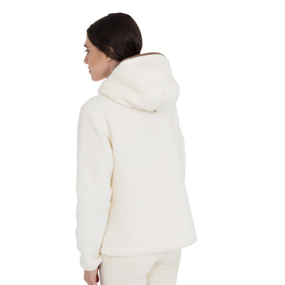 Equestro Women's teddy fleece hoodie with zip