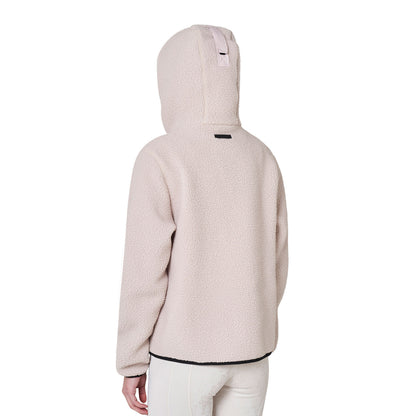Equestro Women's teddy fleece hoodie with zip