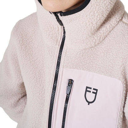Equestro Women's teddy fleece hoodie with zip