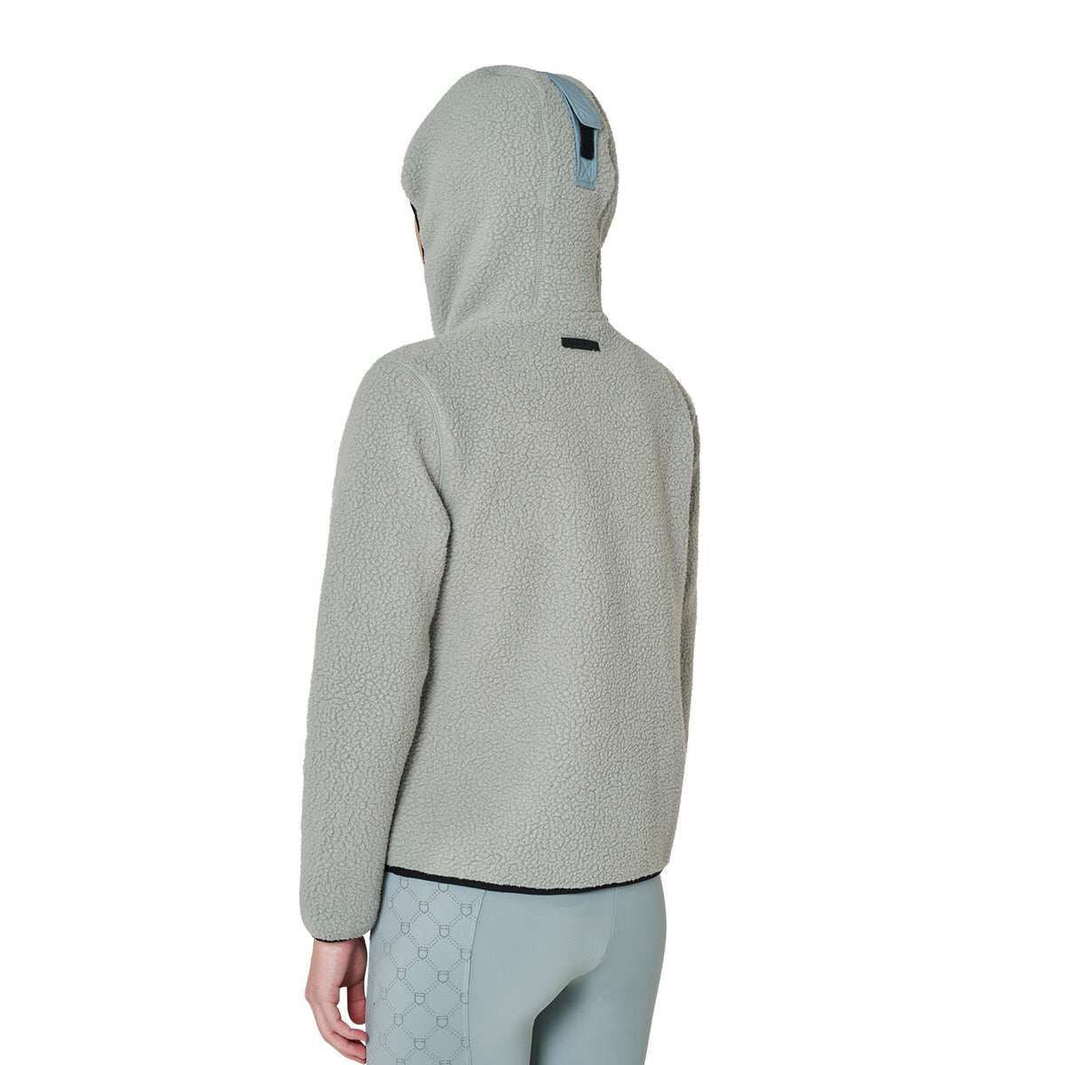 Equestro Women's teddy fleece hoodie with zip