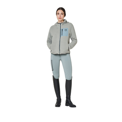 Equestro Women's teddy fleece hoodie with zip