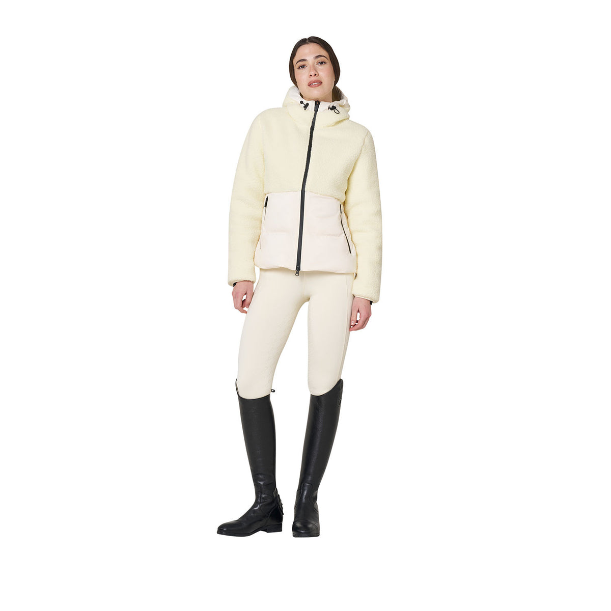 Equestro Women's down jacket with teddy inserts