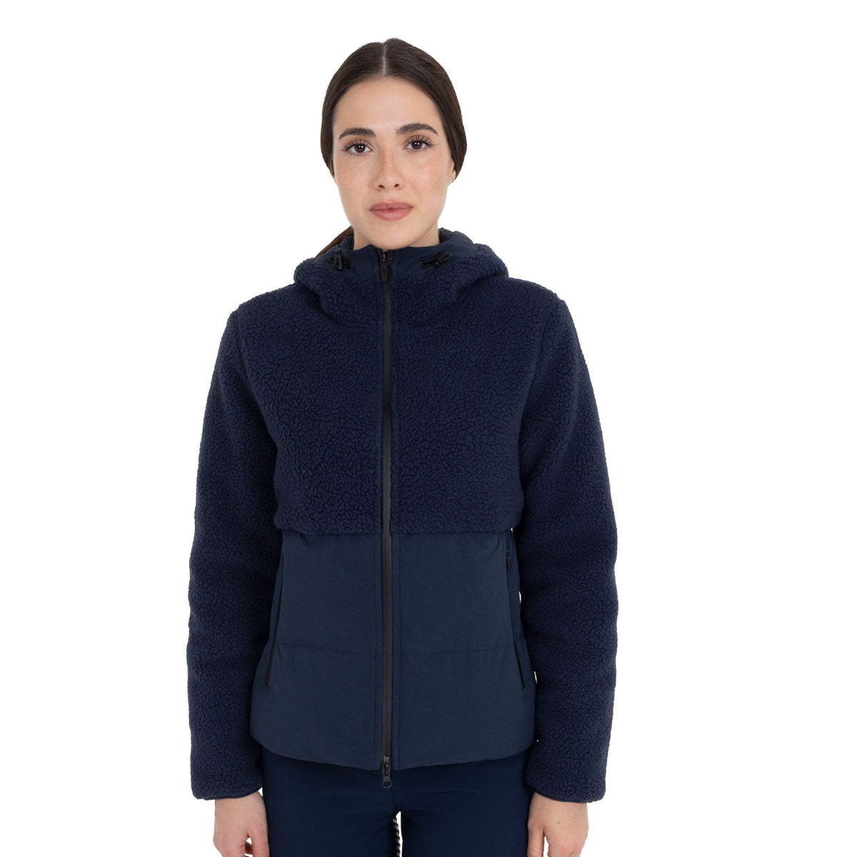 Equestro Women's down jacket with teddy inserts