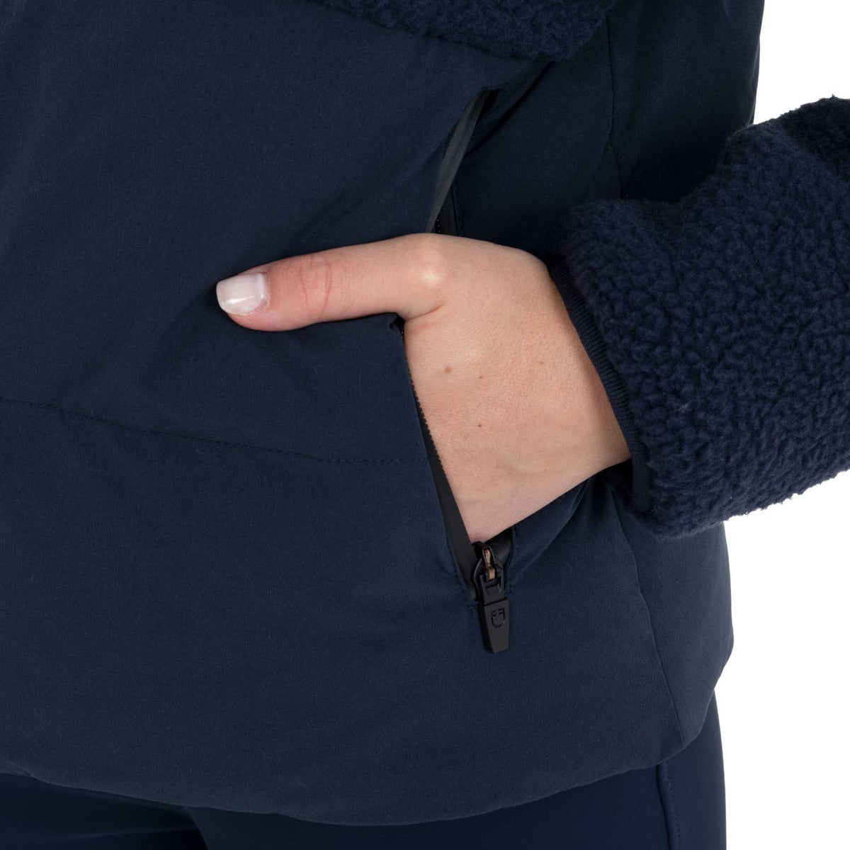 Equestro Women's down jacket with teddy inserts