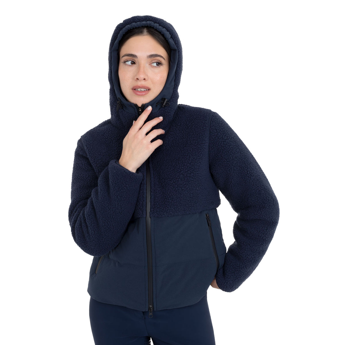 Equestro Women's down jacket with teddy inserts