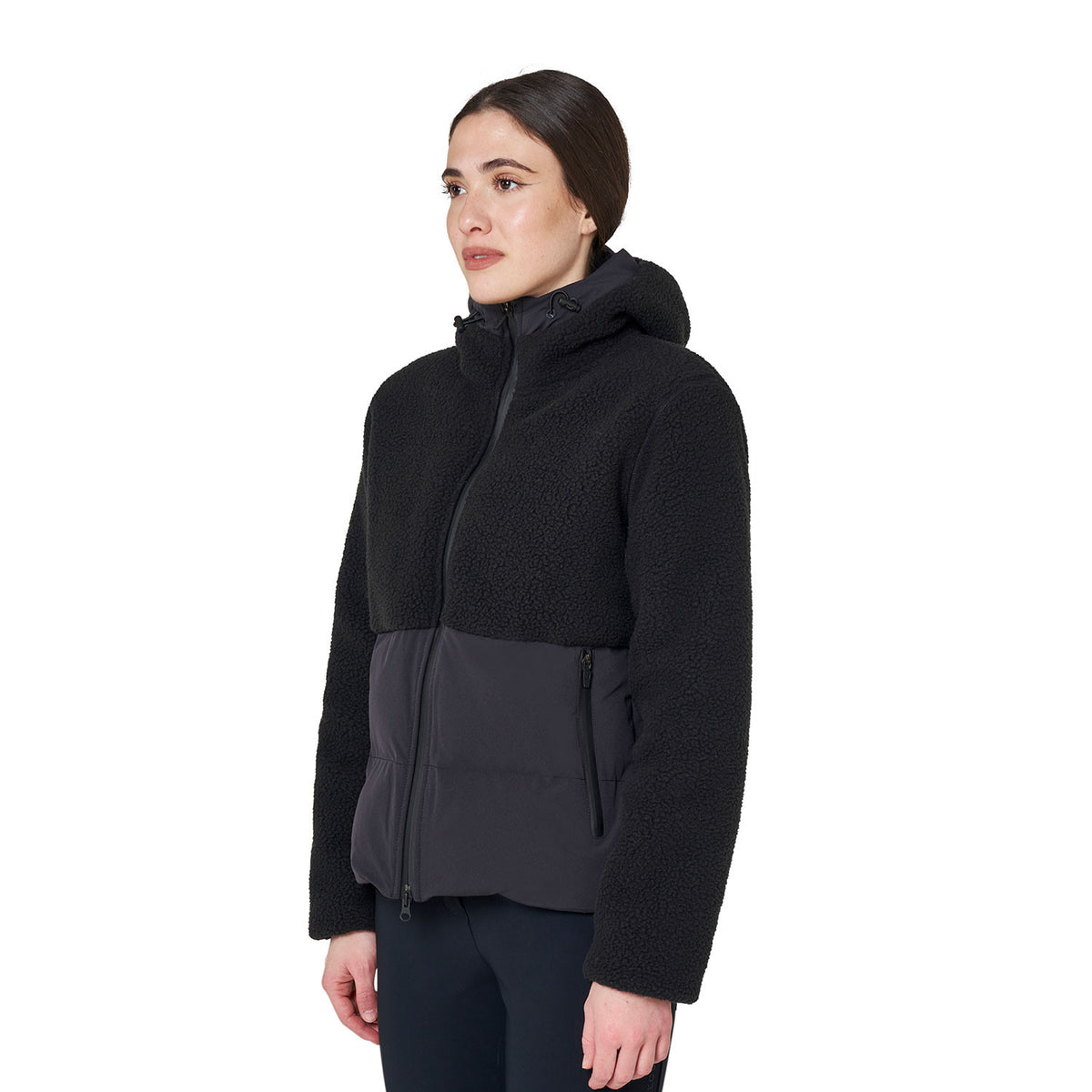 Equestro Women's down jacket with teddy inserts