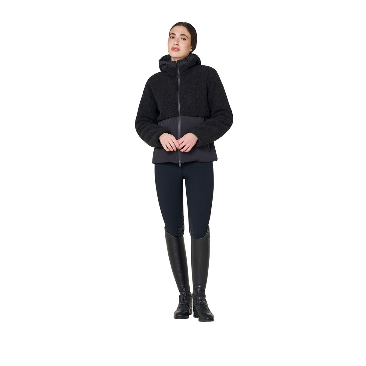 Equestro Women's down jacket with teddy inserts