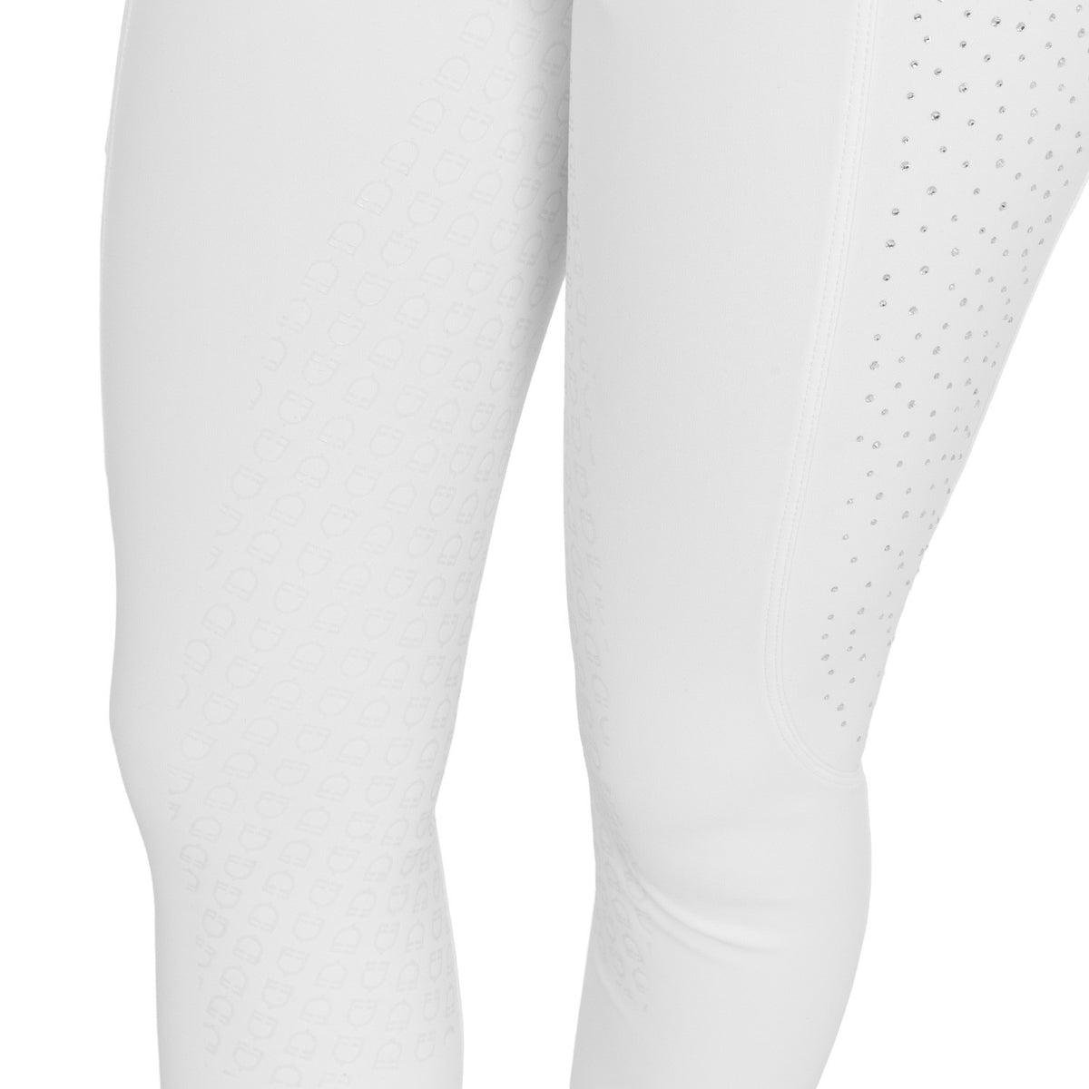 Equestro Women's high-waisted full grip breeches with rhinestones