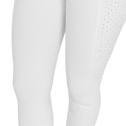 Equestro Women's high-waisted full grip breeches with rhinestones