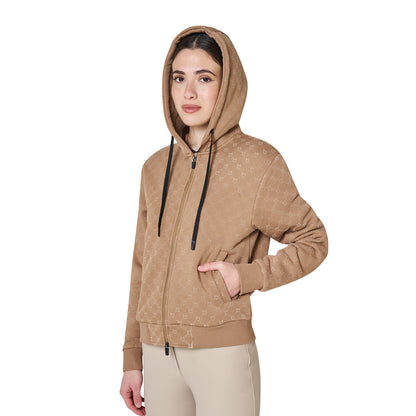 Equestro Women's monogram hooded sweatshirt