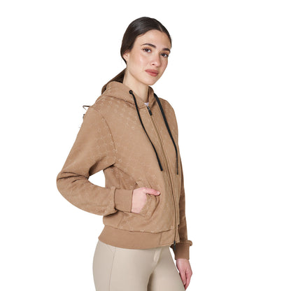 Equestro Women's monogram hooded sweatshirt