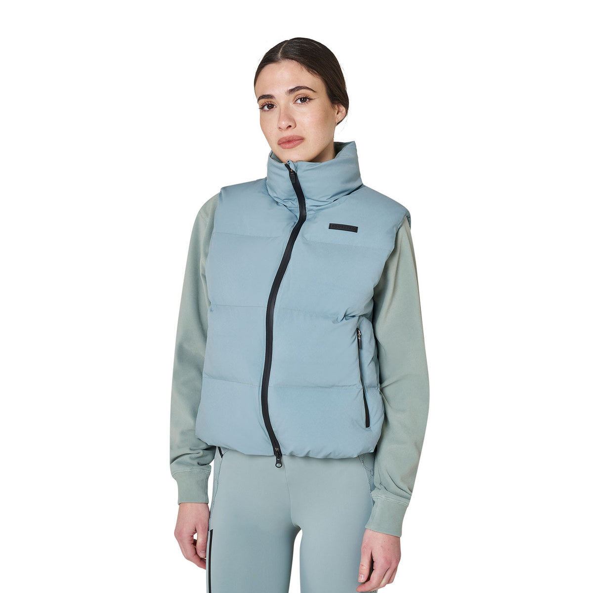 Equestro Women's padded high collar vest