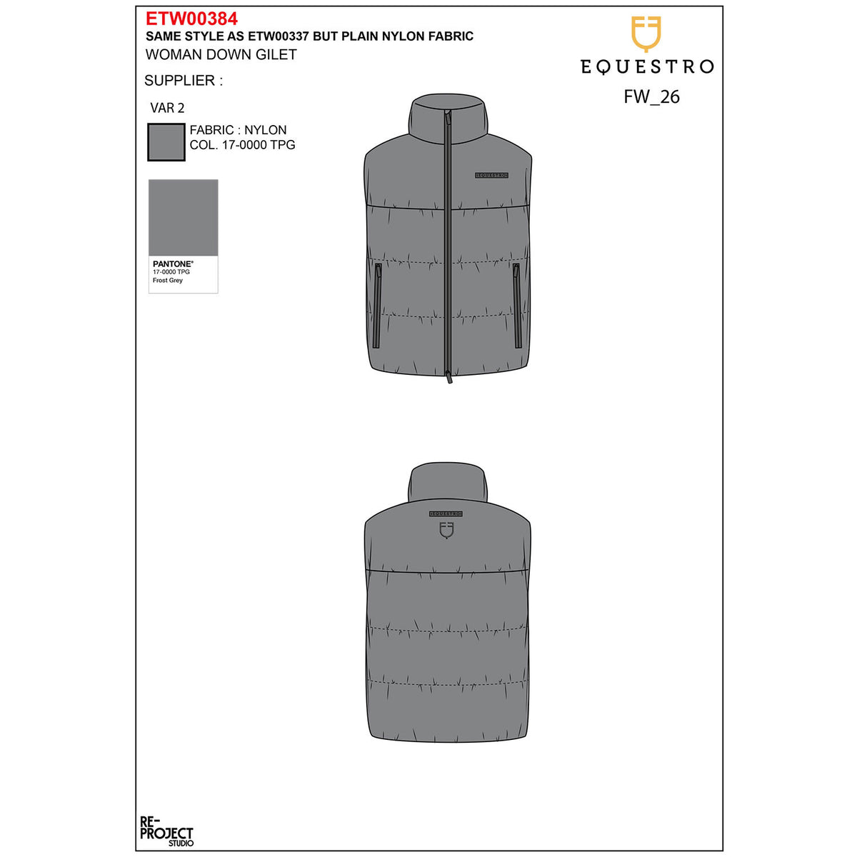 Equestro Women's padded high collar vest