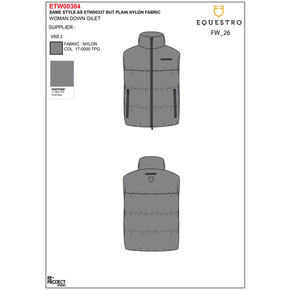 Equestro Women's padded high collar vest
