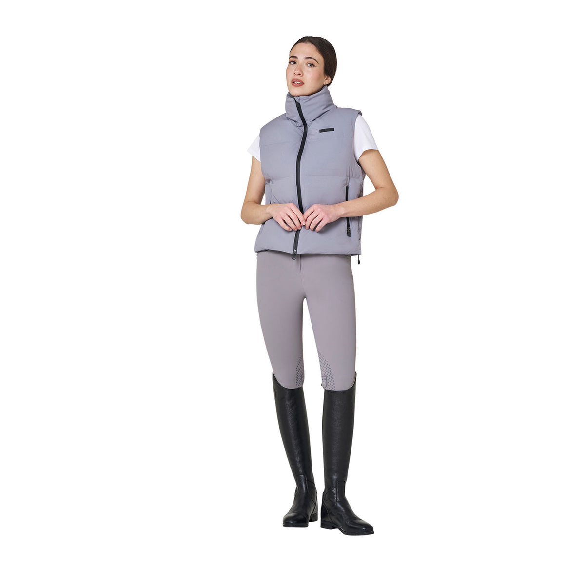 Equestro Women's padded high collar vest
