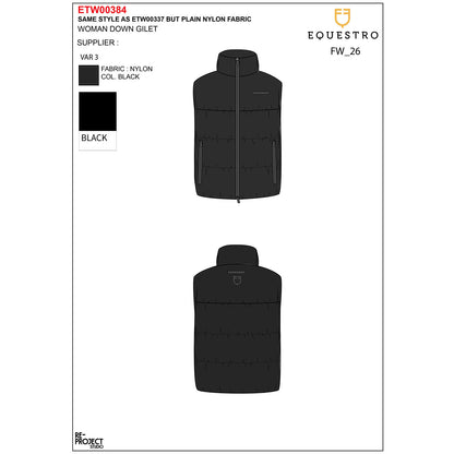 Equestro Women's padded high collar vest
