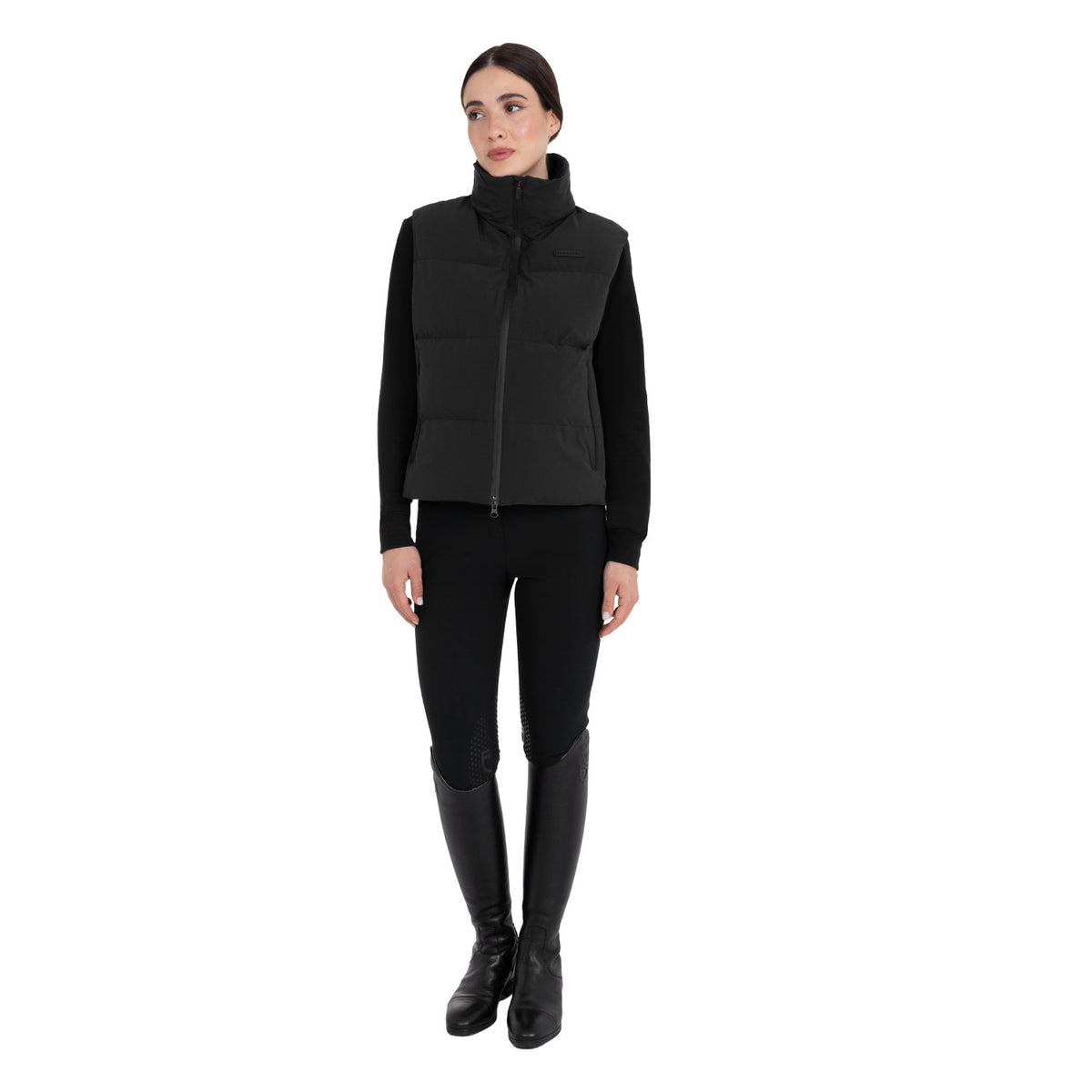 Equestro Women's padded high collar vest