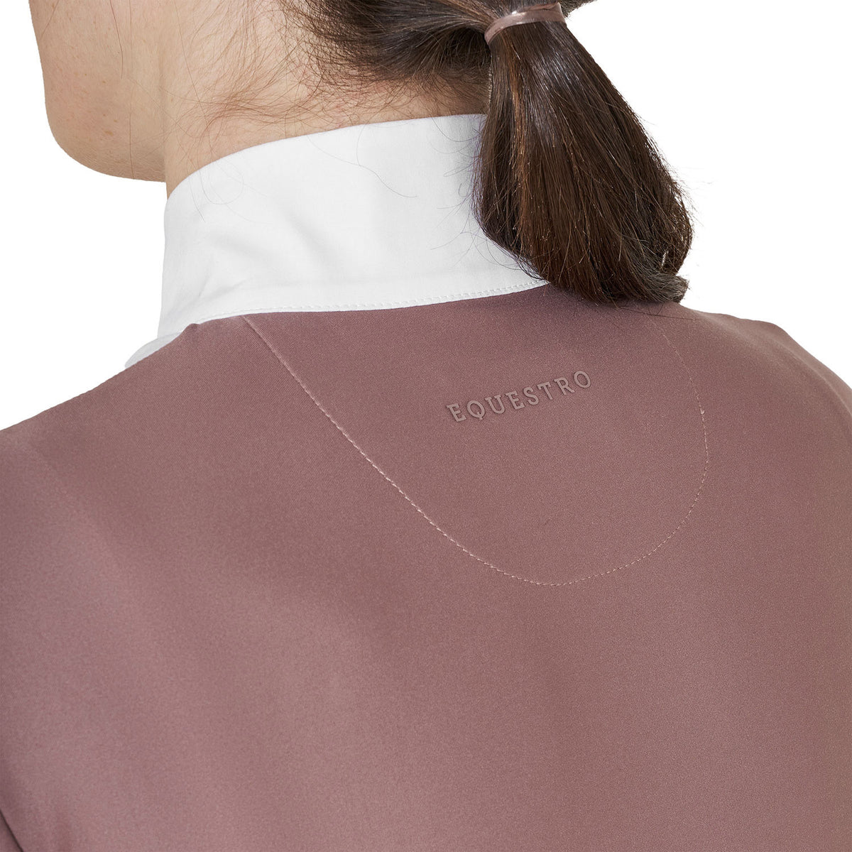 Equestro Women's competition polo shirt in winter technical fabric