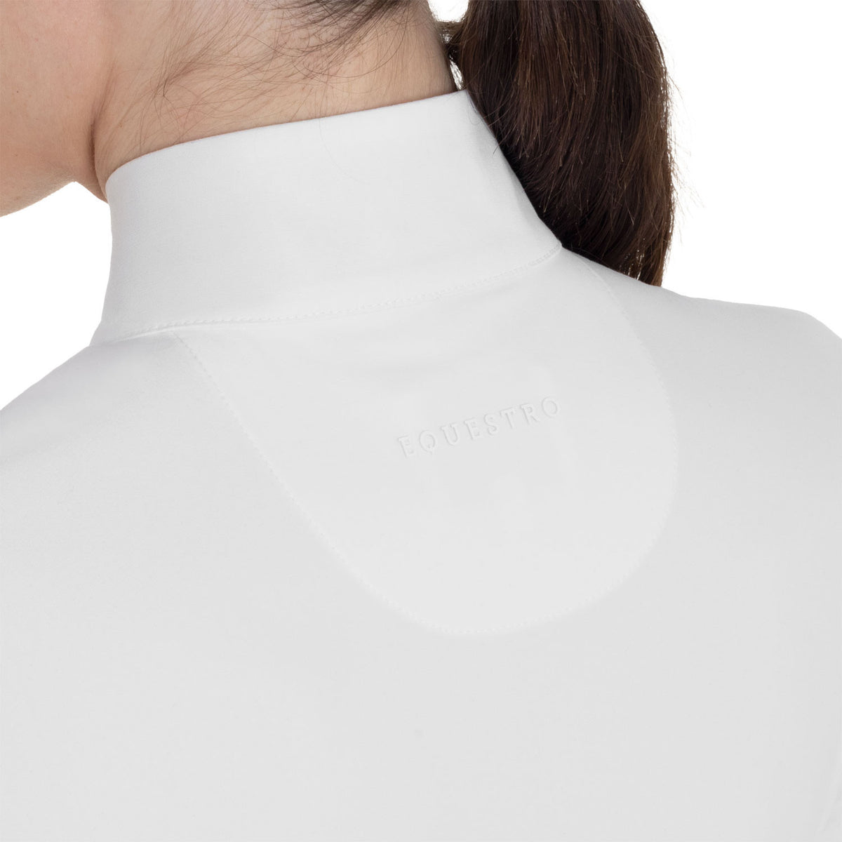 Equestro Women's competition polo shirt in winter technical fabric