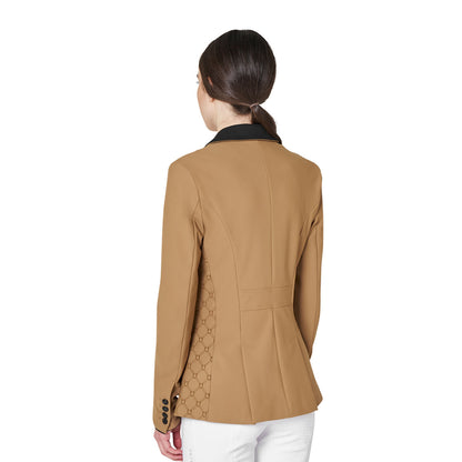 Equestro Women's monogram competition jacket in velvet-effect fabric