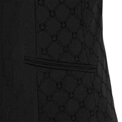 Equestro Women's monogram competition jacket in velvet-effect fabric