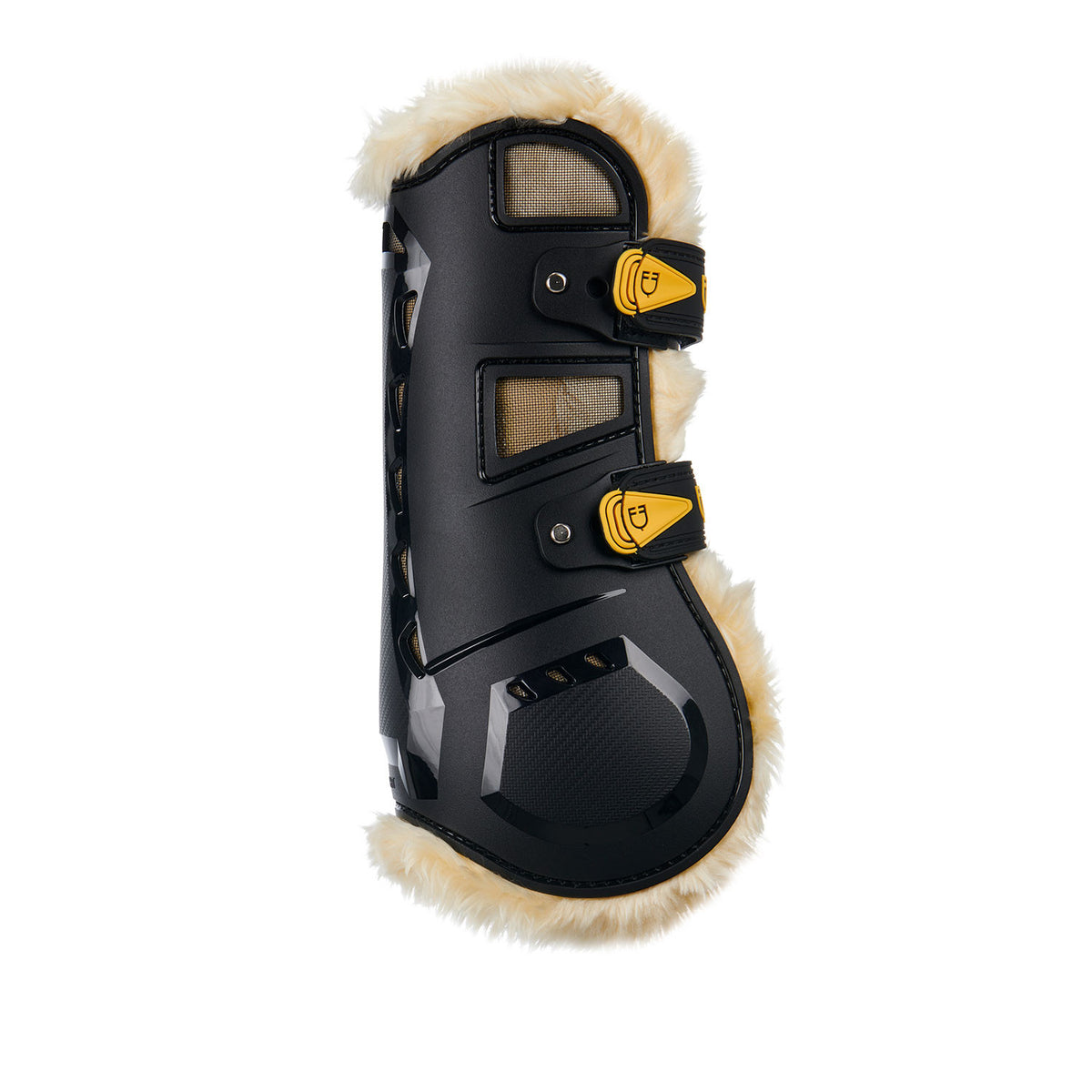 Equestro Tendon boots in polyurethane with synthetic lambskin