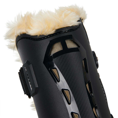 Equestro Tendon boots in polyurethane with synthetic lambskin