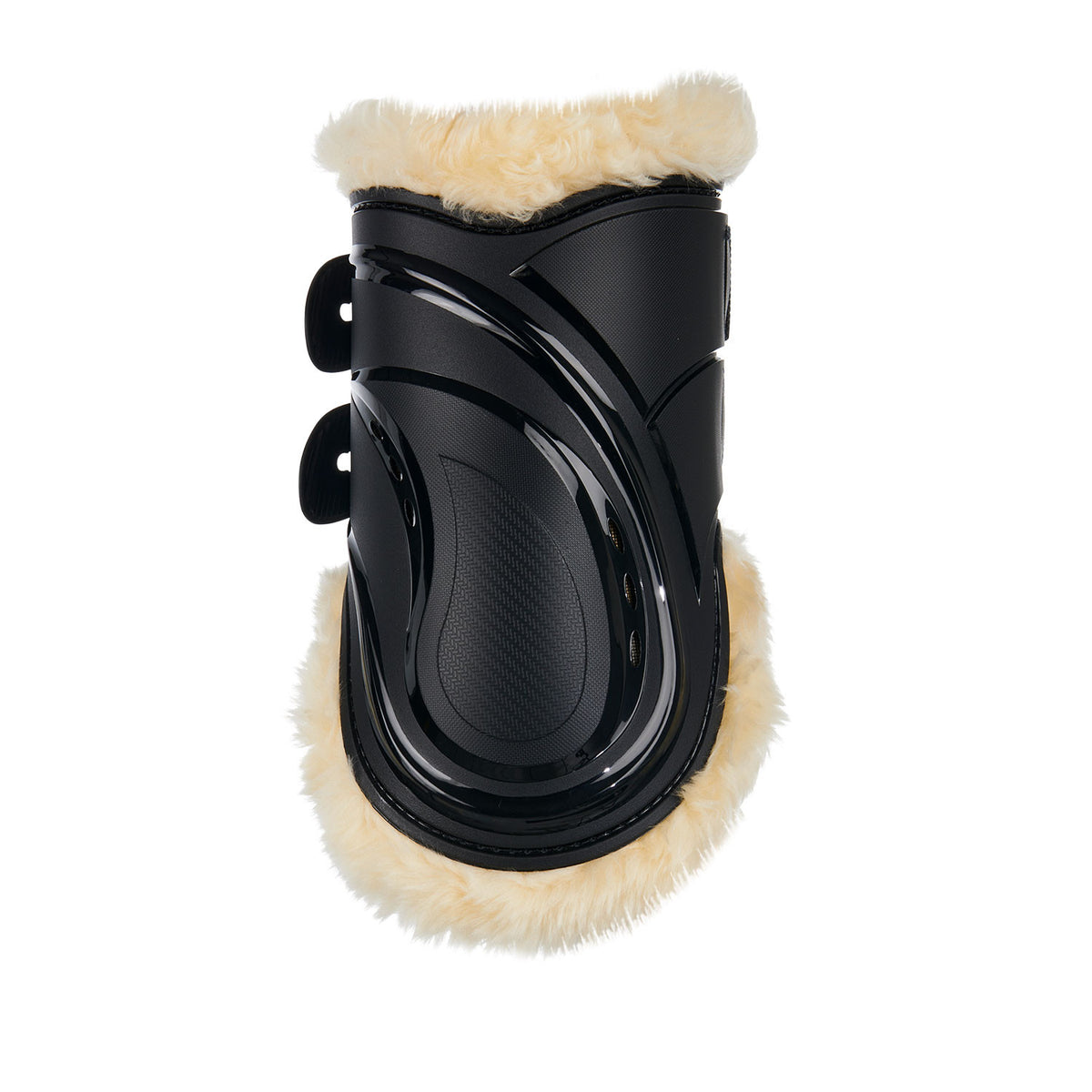 Equestro Fetlock boots in polyurethane with synthetic lambskin