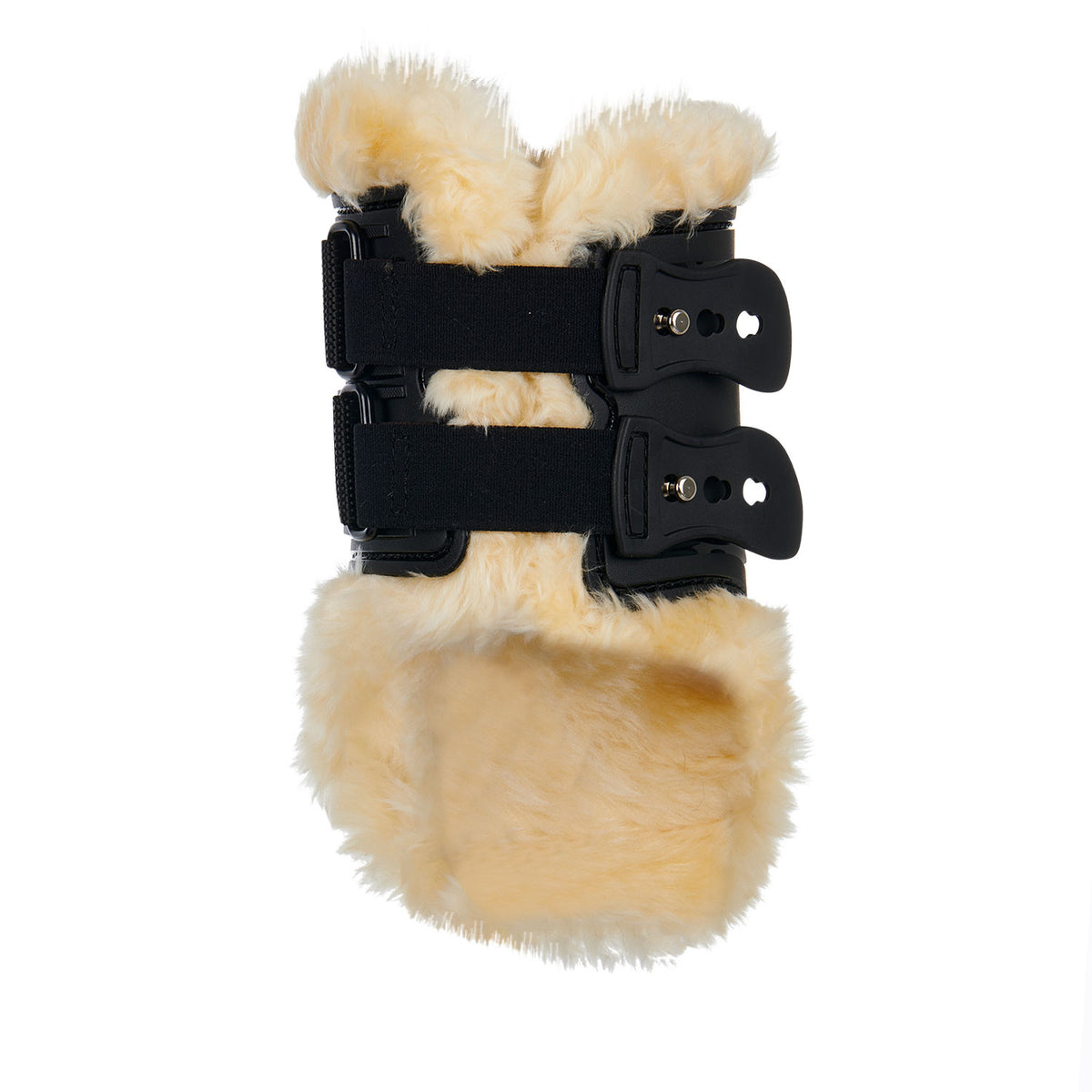 Equestro Fetlock boots in polyurethane with synthetic lambskin