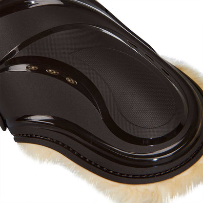 Equestro Fetlock boots in polyurethane with synthetic lambskin