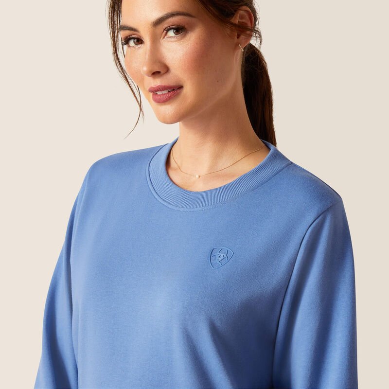 Ariat SS24 Womens Memento Sweatshirt - Dutch Blue - L