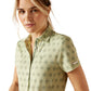 Ariat SS24 Womens Motif Short Sleeve Polo - Laurel Green Geo - XS