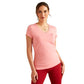 Ariat SS24 Womens Petal Font Short Sleeve T-Shirt - Flamingo Plume - L