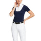 Ariat Womens Lanni 1-4 Zip Show Shirt - White - Extra Small