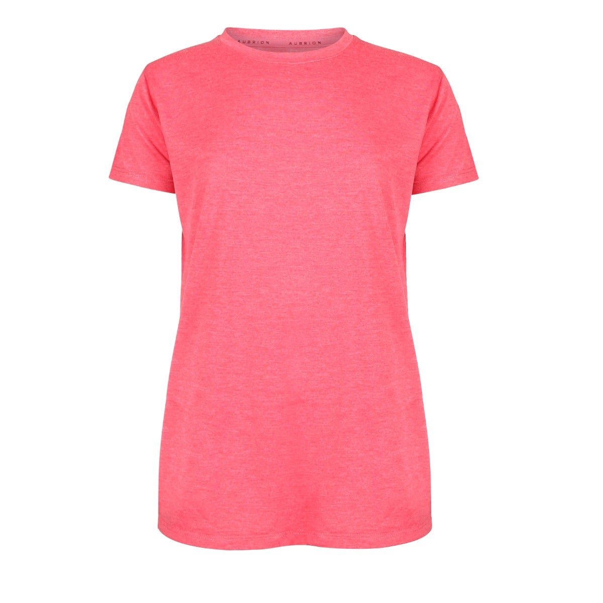Aubrion SS24 Energise Tech T-Shirt - Young Rider - Coral - 7/8 Years