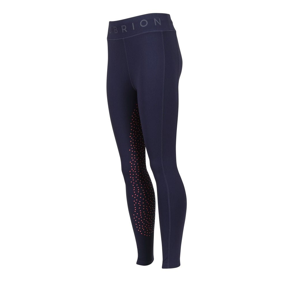 Aubrion SS24 Non Stop Riding Tights - Young Rider - Navy - 7/8 Years