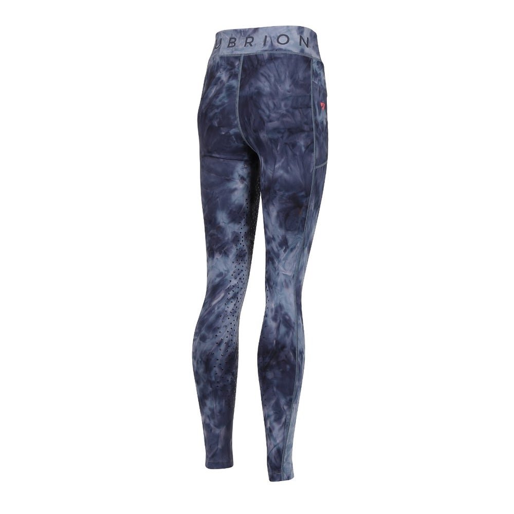 Aubrion SS24 Non Stop Riding Tights - Young Rider - Navy TyeDye - 7/8 Years