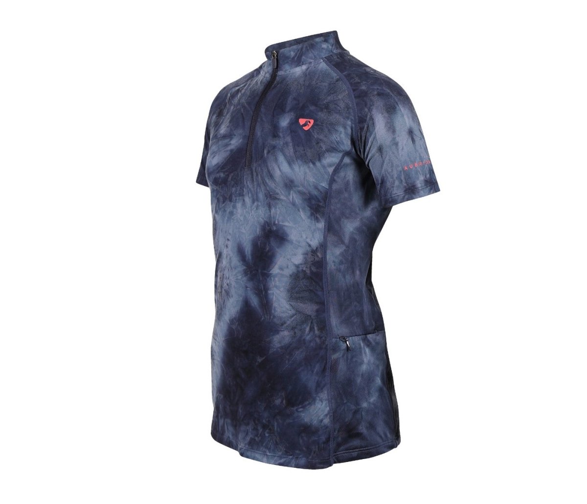 Aubrion SS24 Revive Short Sleeve Base Layer - Young Rider - Navy TyeDye - 11/12 Years