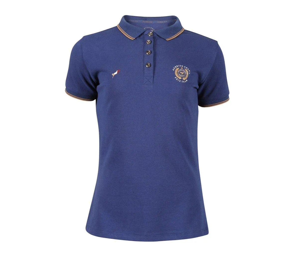 Aubrion SS24 Team Polo Shirt - Young Rider - Navy - 11/12 Years
