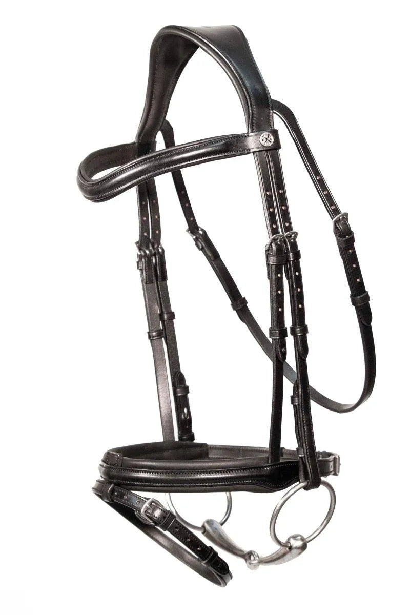 Henry James Comfort Flash Bridle - Black - Cob