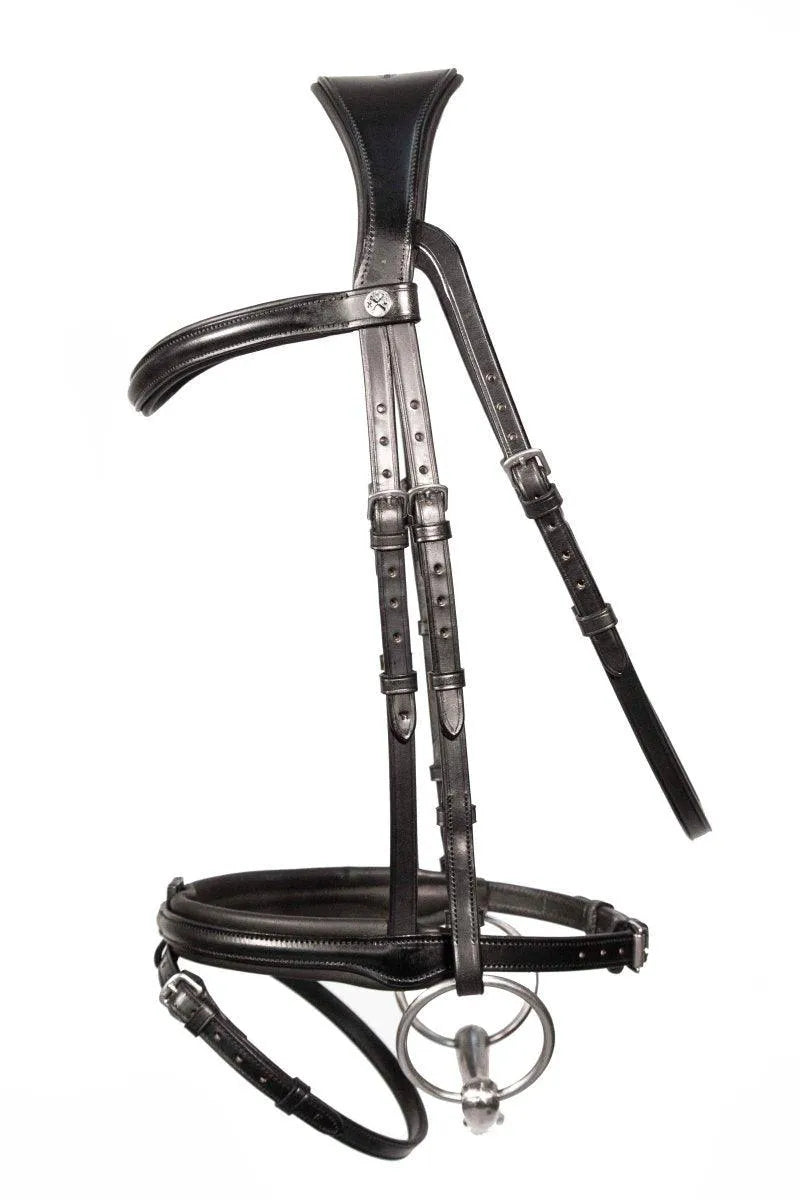 Henry James Comfort Flash Bridle - Black - Cob
