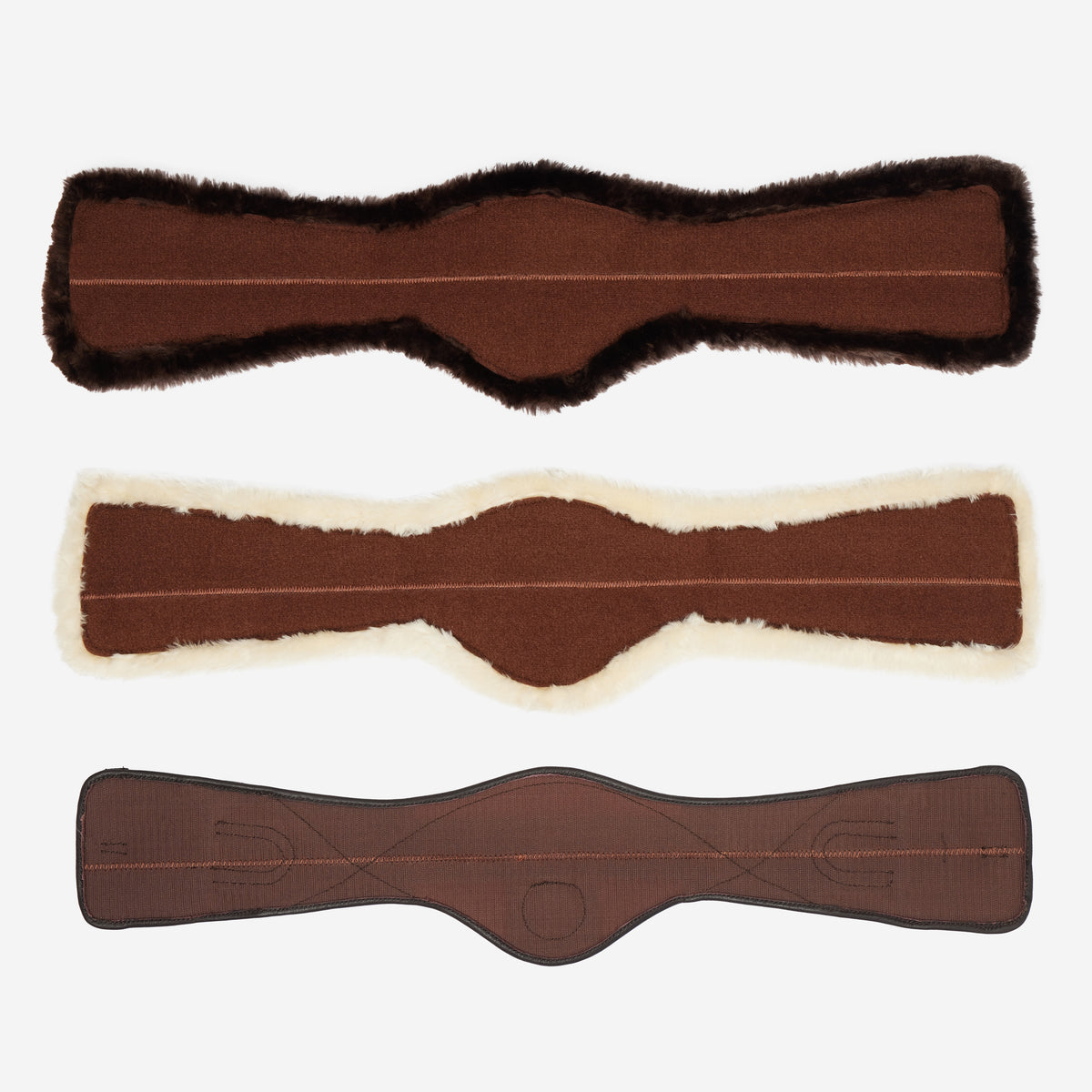 LeMieux Arika Simuwool Contoured Dressage Girth - Brown