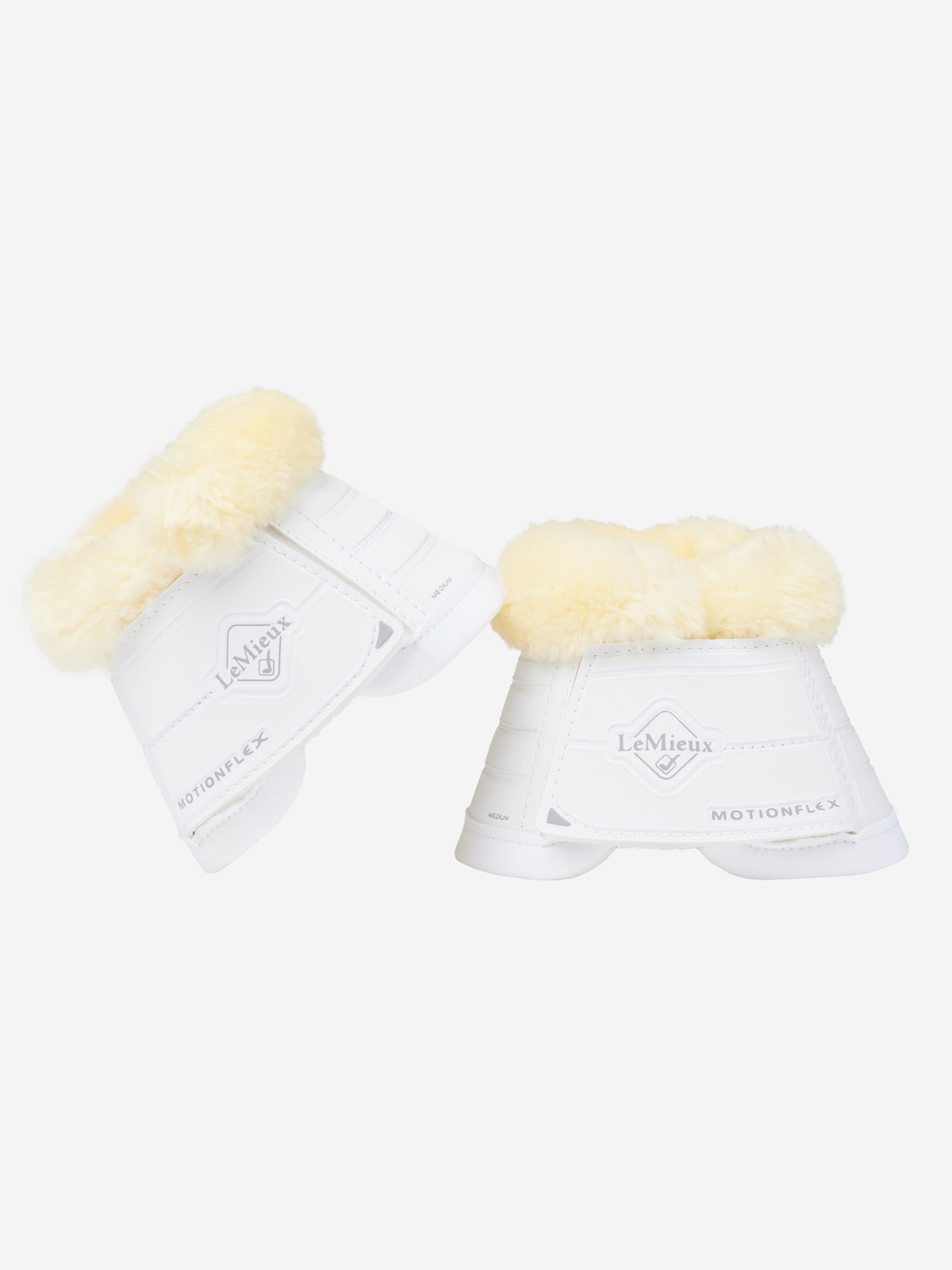 LeMieux Motionflex Over Reach Boot with Fur Edge - White